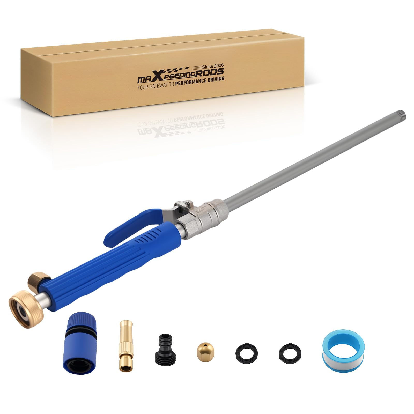 maXpeedingrods High Pressure Washer Wand 2-in-1 Portable Hydro Set Sprayer with 3 Nozzles Universal Hose Attachment for Garden Hose Car Patio Window Gutter Cleaning 46cm