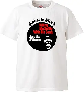 【Roberta Flack/ロバータ・フラック】JAZZ SOUL FUNK ブラックミュージック 5.6オンス Tシャツ/WH/ST-882 [並行輸入品]
