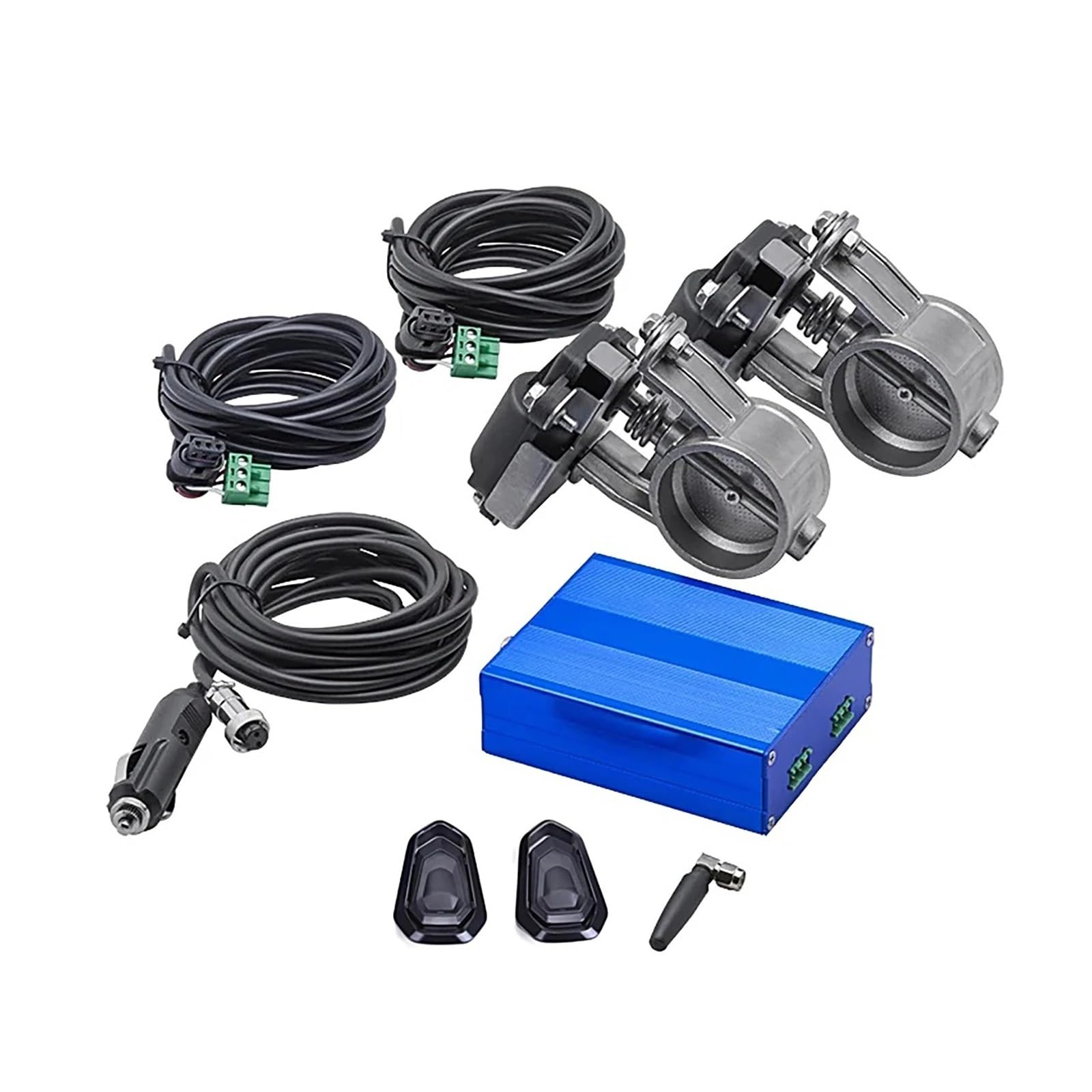 Espyn 2.75Inch Set Electric Exhaust Control Valve Dual Set With Remote Cutout Control For 2"/2.36"/2.5"/2.75"/3" Pipe 2Piece Valve Egr Valve Exaust Gas Recirculation Valve