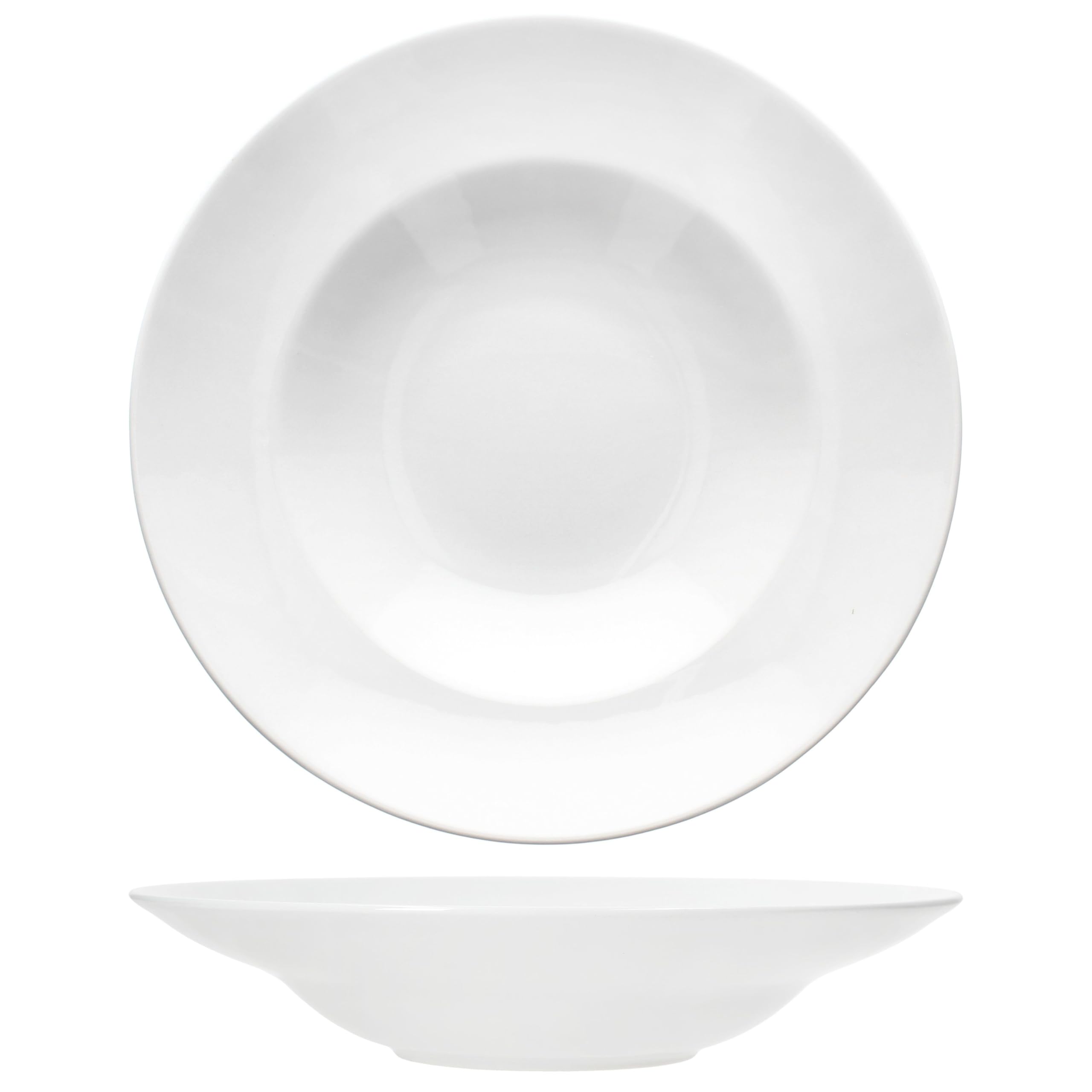 MamboCat Bianco - Set di 6 piatti per pasta, Ø 30 cm, 600 ml, in porcellana bianca, piatti XL per pasta, insalata, antipasti e zuppe, piatti per pasta