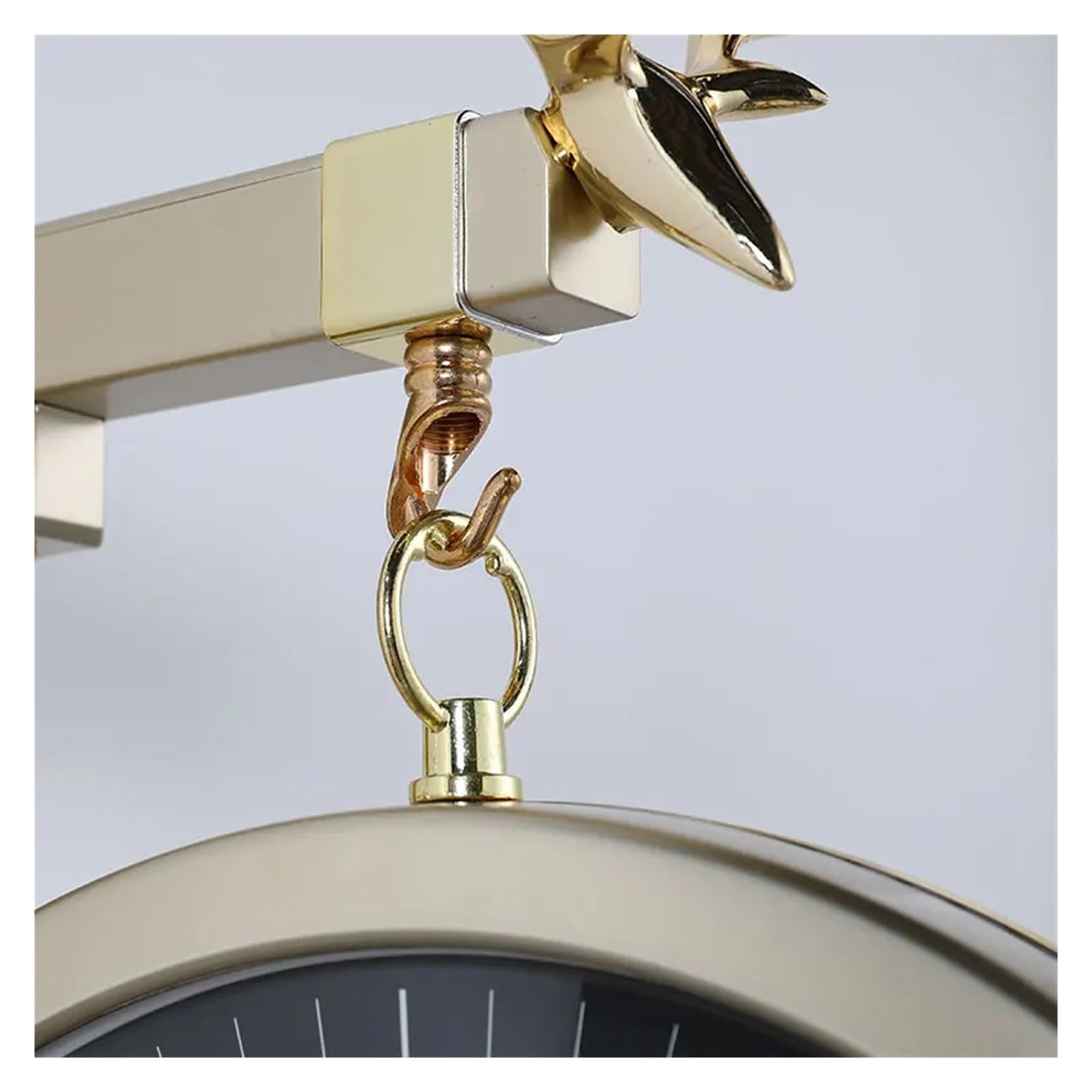 Orologio Da Parete Moderno Di Lusso Orologi Bifacciali In Oro For La Casa Deocr Soggiorno Creativo Al Quarzo Regalo Preciso E Silenzioso(Style 2)