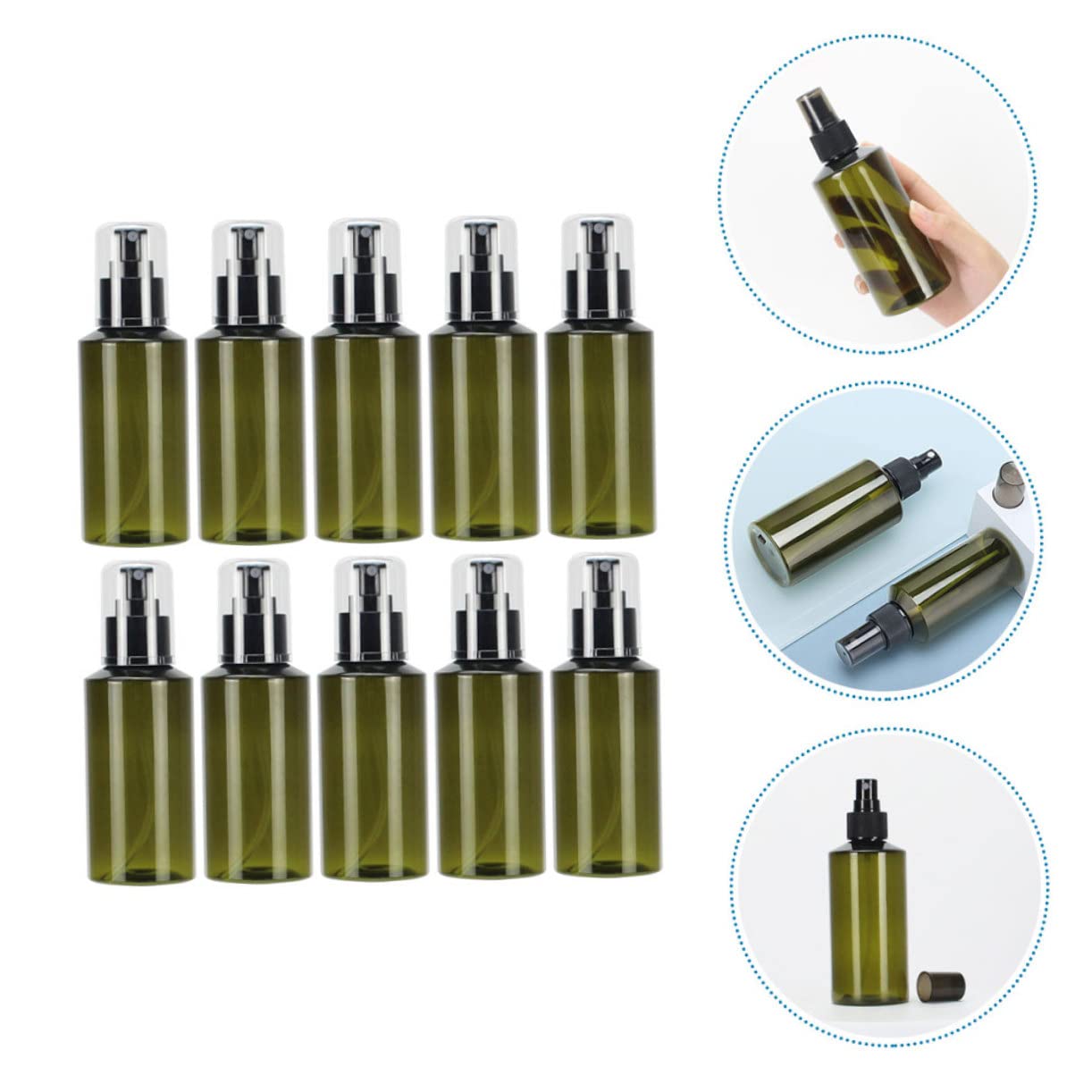 Botellas de Spray de Viaje Vacías 150ml Pet, 10 Piezas