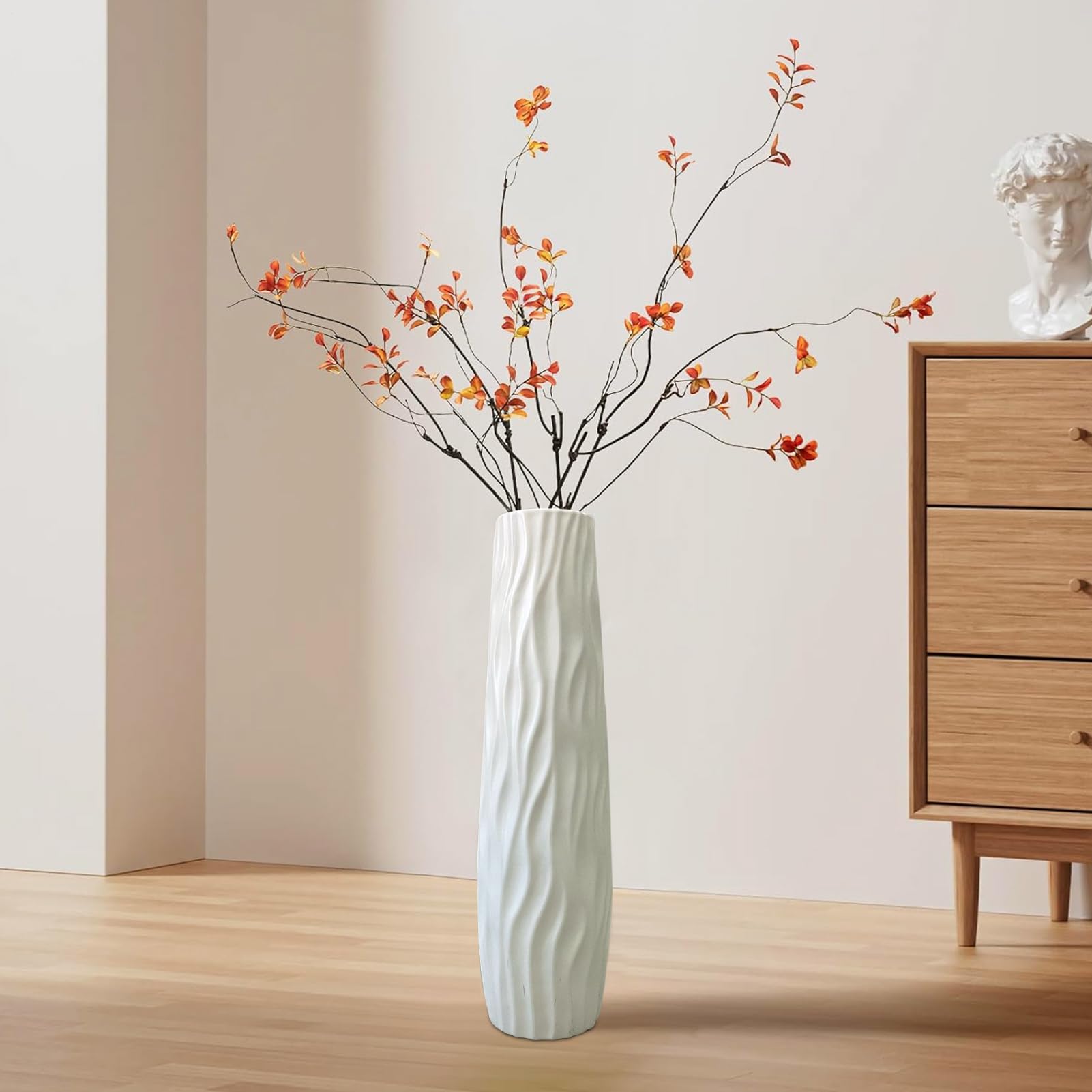 Jarrones Altos Para El Suelo Decoración Con Relieve Tridimensional Y | Jarrón Para Flores Para El Hogar La Sala De Estar La Cocina El Comedor La Entrada Boda Oficina Hotel