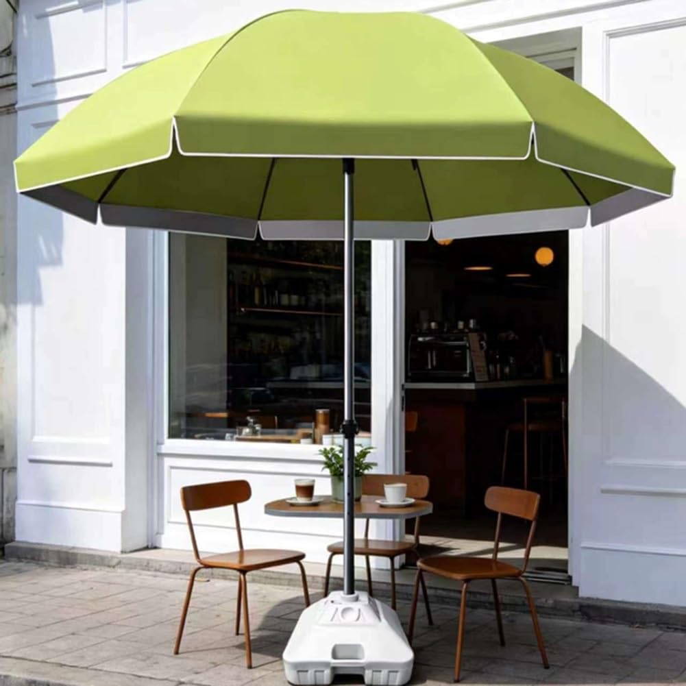 240 cm Okrągły Parasol Przeciwsłoneczny, Regulowany na Wysokość, Parasol Ogrodowy z Ochrona UV do Ogrodu, Taras, Balkon(Green)