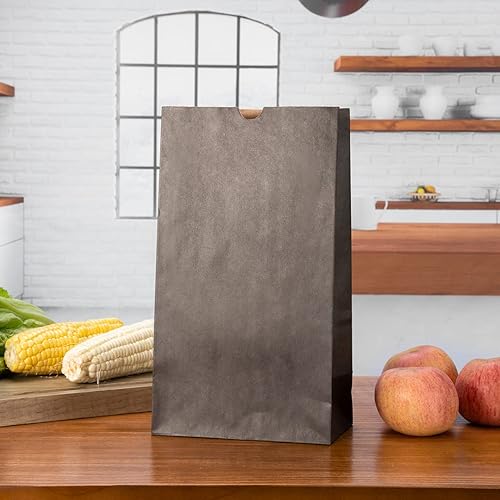 Vista 525 de Restaurantware Bag Tek - Bolsas de almuerzo desechables de 2 libras, 100 bolsas resistentes para llevar, parte inferior plana, ideal para Blanco