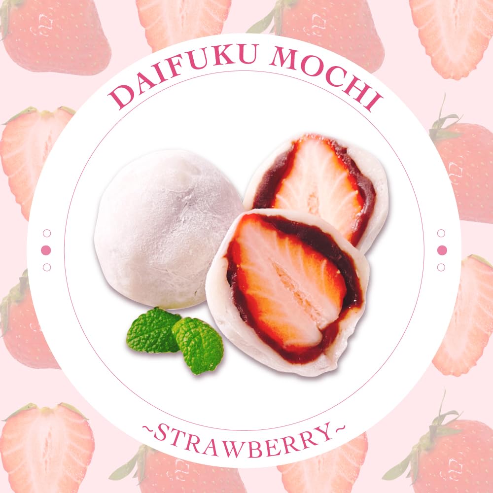 Amazon.com: Dafuku strawberry Mochi 7.56OZ Japanese sweet desert