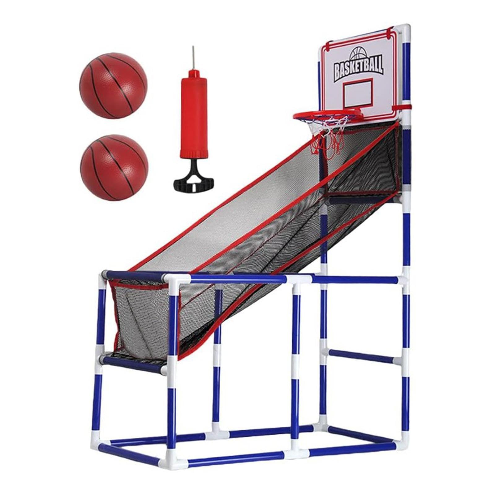 Juego de Baloncesto Arcade para Niños, Juguete para Niños, Canasta con 2 Pelotas, Juego Deportivo, Juego de Interior Y Exterior para Niños de 3 a 5, D