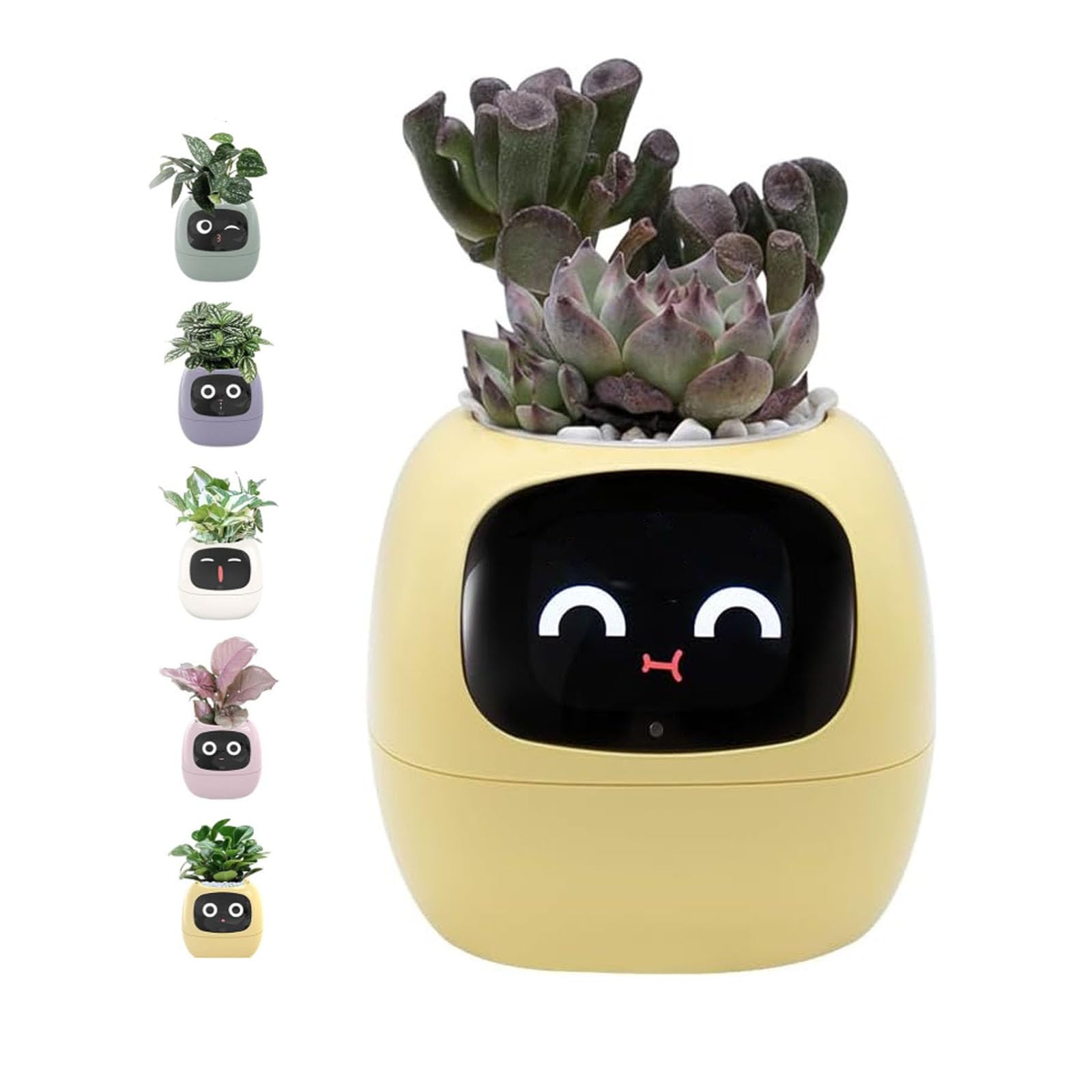 Pot de fleur intelligent IA connecté - Capteur de température et animations plantes