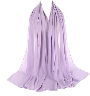 Premium Chiffon Hijab Head Scarf Shawl Wrap for Muslim Women Lightweight