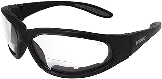 Global Vision Eyewear Hercules Bifocal 2.0 Magnification Anti-Fog Safety Glasses with EVA Foam, Clear Lens