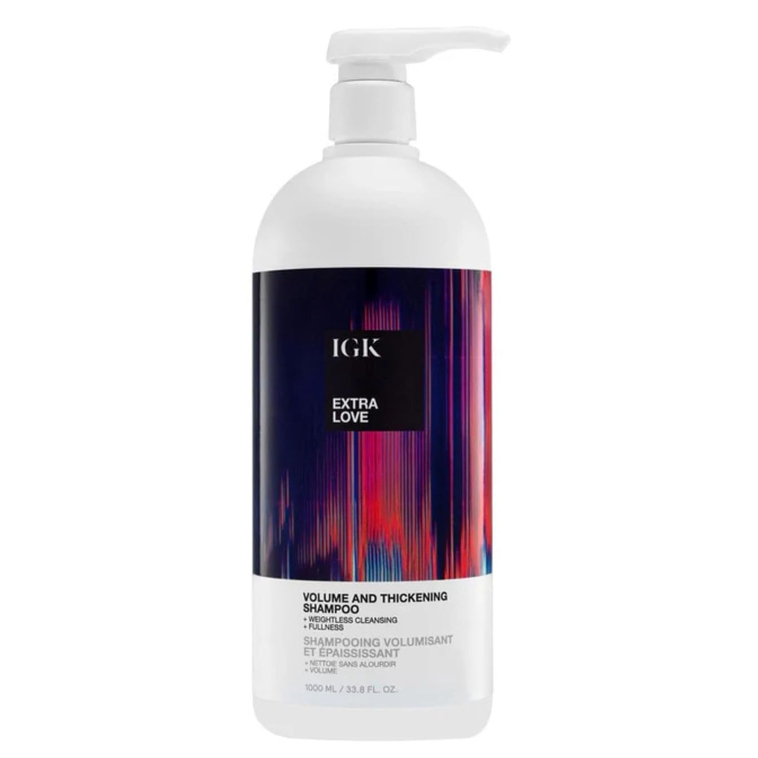 IGK EXTRA LOVE Volume & Thickening Shampoo | Volumizing Shampoo for Fine, Thin Hair | Hydrates + Supports Scalp Care | Vegan + Cruelty Free | 33.8 oz
