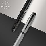 Parker IM Fountain Pen, Matte Black, Black Trim, Medium Point, Blue Ink Cartridge, Gift Box - Perfect for Calligraphy and Artistic Writing – view 6