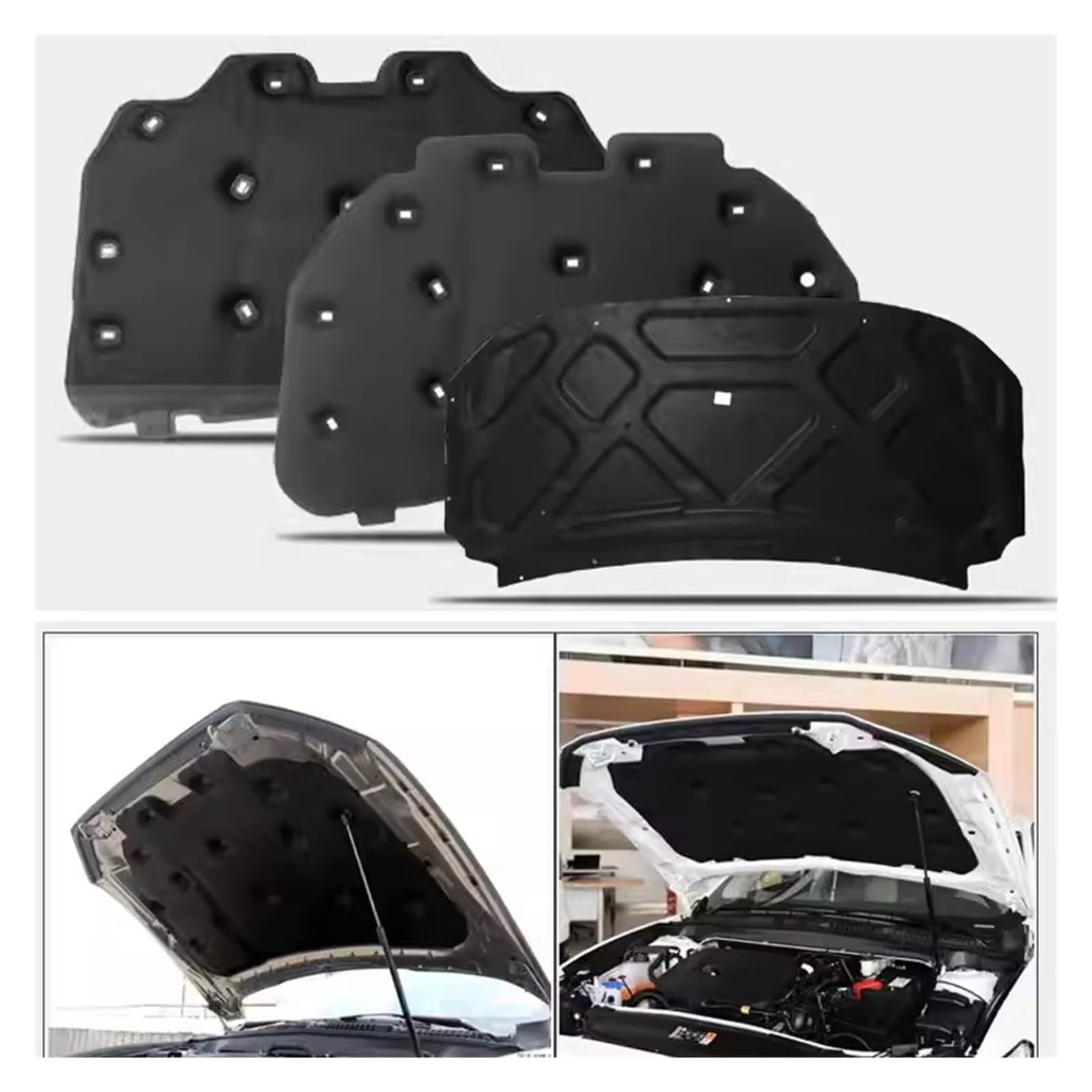 Cuscinetto isolante acustico termico motore Per Nissan Micra ST Per March K13 2011~2016 Auto Cofano Isolante Pad Copertura Del Motore Fodera In Cotone Calore Insonorizzate Zerbino parte(Stile A.)