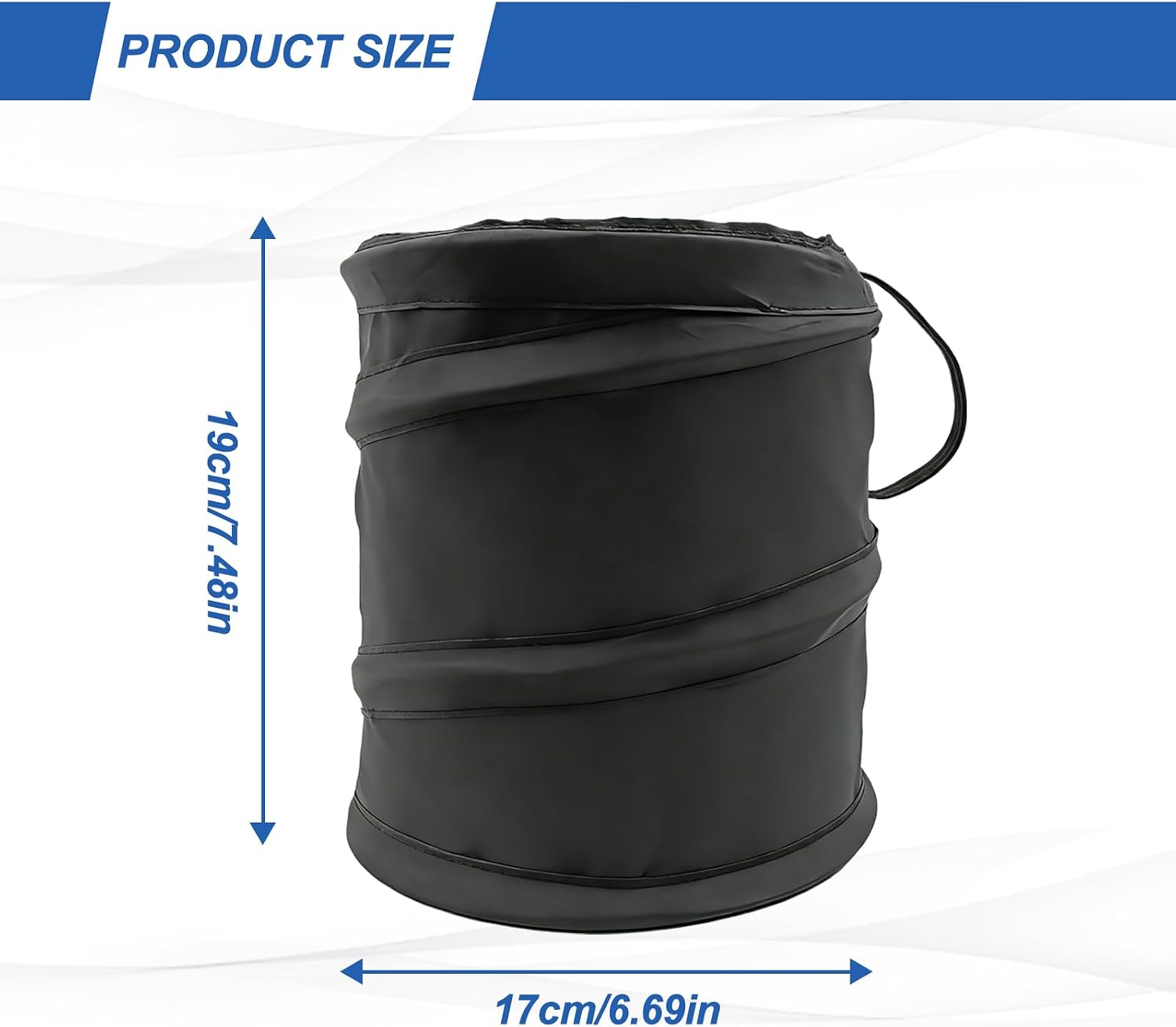 Collapsible Pop-Up Car Trash Can Waterproof Car Garbage Bin and Trash Container for SUV Truck Travel Camping Black