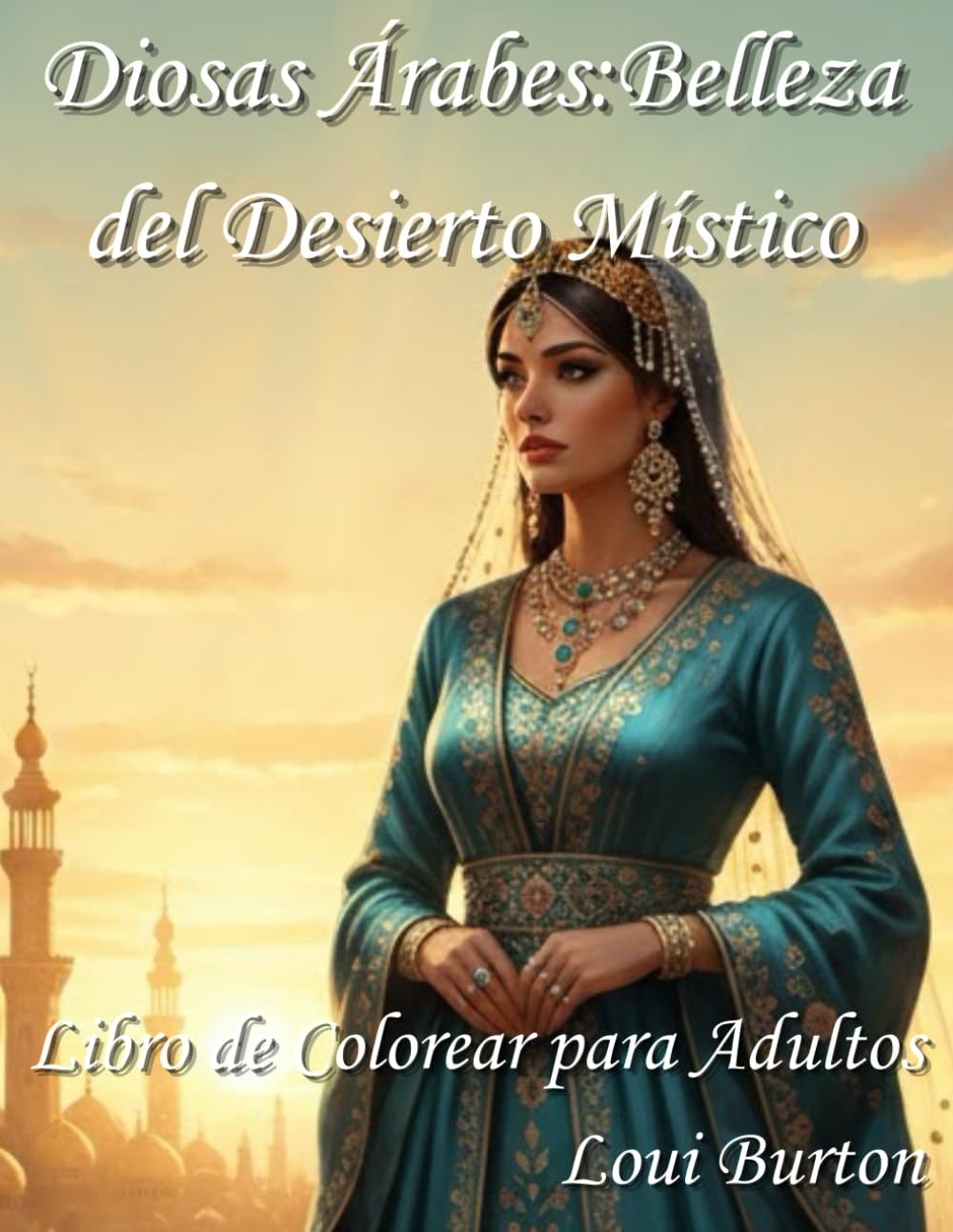 Diosas Árabes: Belleza del Desierto Místico: Libro de Colorear para Adultos (Diosas del Mundo)