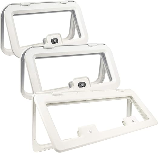 Sportello Di Servizio Per Camper E Roulotte - Bianco, 595x315 Mm, Con Serratura E Chiavi, Per Portaoggetti E Accessori - Foto 5