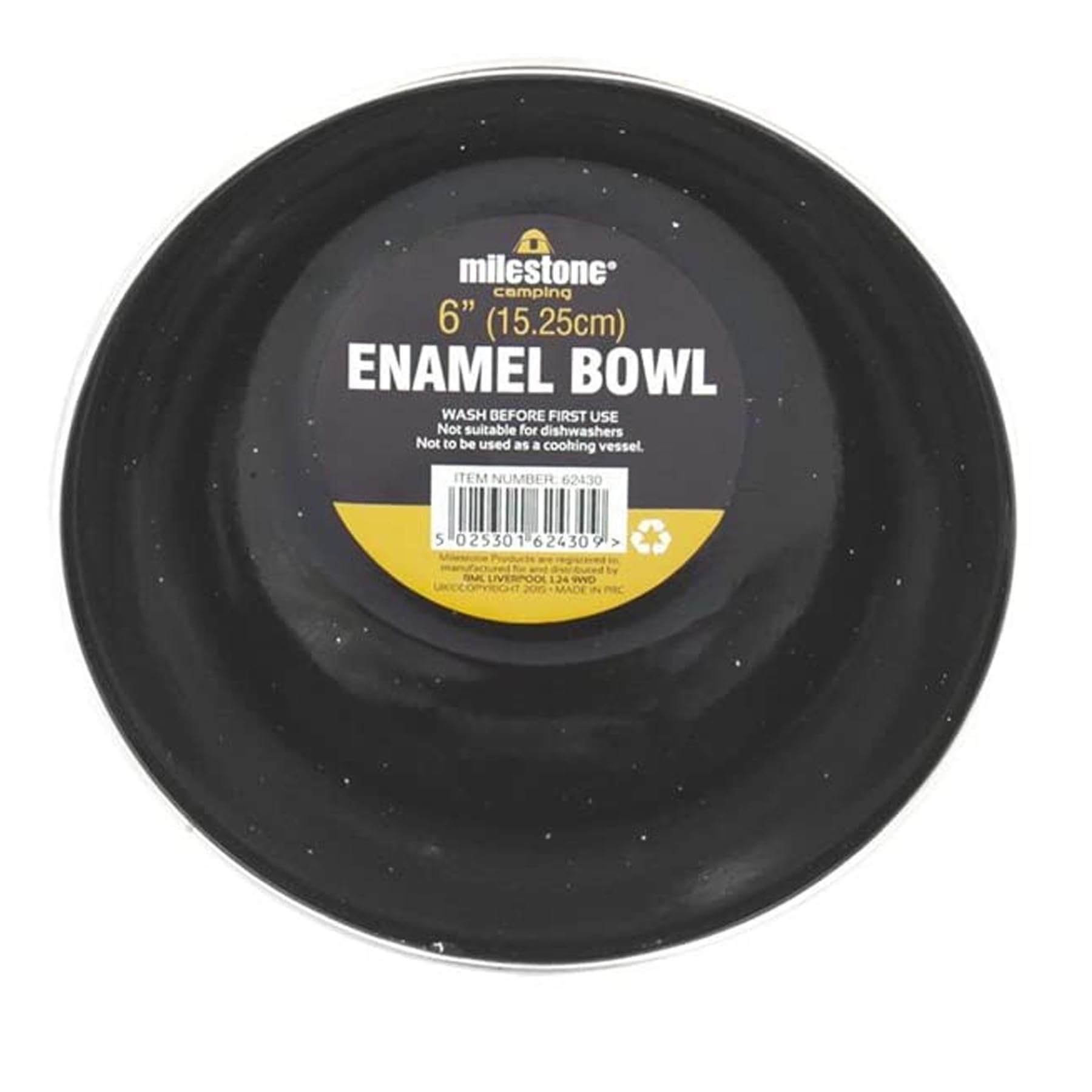 Camping Enamel Travel Mugs, Plates & Bowls/Ideal for Camping Hiking, Fishing, Travels & More/Black Colour (Plate/Bowl/Mug) - Image 4