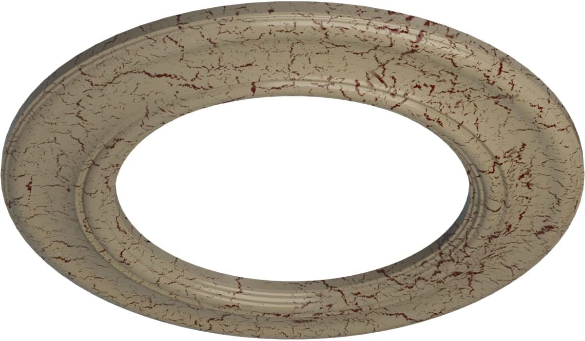 Ekena Millwork CM20HOGDC Holmdel Ceiling Medallion, 20 7/8 OD x 12 7/8 ID x 1" P, Gobi Desert Crackle