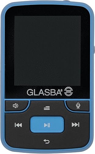 samvix GLASBA 8 Reproductor de MP3 con Bluetooth 8GB, reproductores de MP3 soporta hasta 128 GB, radio FM con blanco, sin video, grabadora de voz,