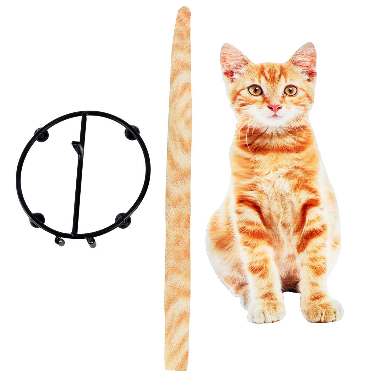 Yardwe Portarotolo da Cucina in Ferro Giallo a Forma di Gatto Organizer per Carta da Cucina Moderno senza Fori per Bagno 1 Pezzo