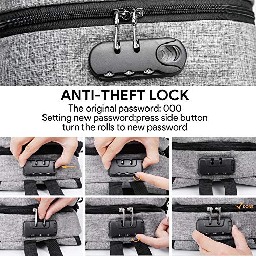 Mochilas Escolares Juveniles para Chicas, Mochila Escolares 15,6" Mochila para Ordenador Portátil Laptop Backpack Simplicidad Elegante Ligera Antirrobo a Prueba de Agua 35L Rucksack, Schulrucksack Jungen Teenager Daypack Herren und Damen Schultasche für 15.6 zoll mit USB-Ladeanschluss Kopfhörerbuchse Sicherheitsschloss (Morado)