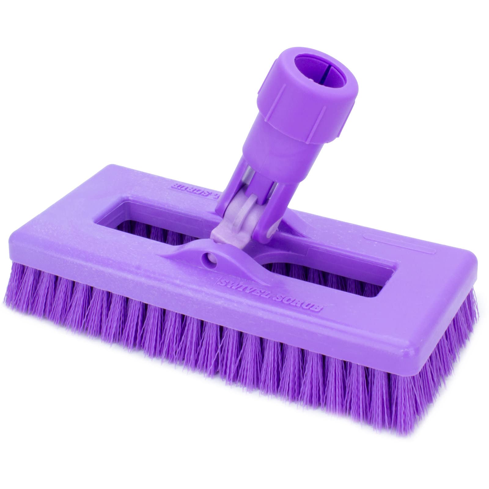 SPARTA 3638831EC05 Polyester Rectangle Scrub Brush, Floor Brush, Cleaning Brush With Swivel Head For Cleaning, 8 Inches, Purple