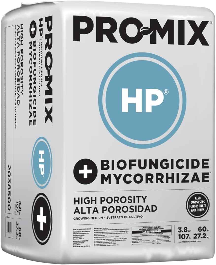 Premier Horticulture Inc 2038500RG 3.8CF Pro Mix HP Biofungicide and Mycorrhizae Soil-amendments, 3.8 cu ft, Natural