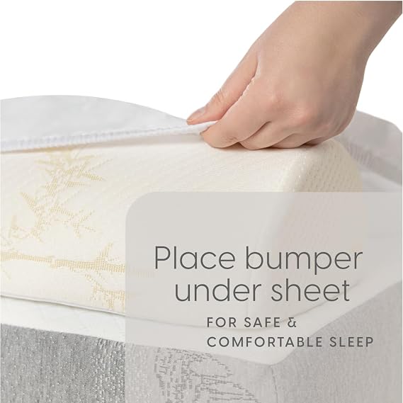 Milliard Toddler Bed Bumper (2 Pack), Bed Foam Rail for Toddlers, Kids Safety Bed Guard for Twin, Full, Queen, King Beds, Non Slip Bottom and Water Resistant Cover