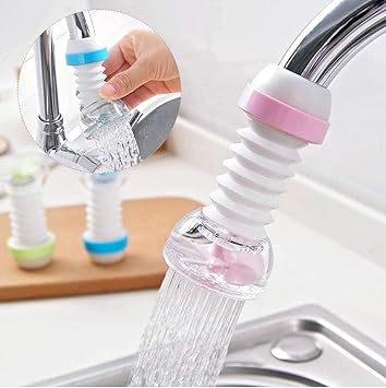 DVH Sales Plastic Adjustable Rotating Water Saving Nozzle Shower Head Faucet (Multi Color)