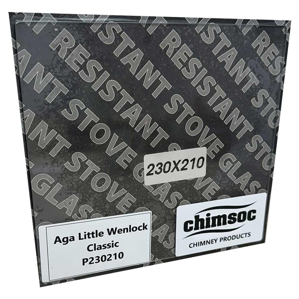 Chimsoc Clear Replacement Stove Glass - Aga Little Wenlock Classic (230Mm X 210Mm Rectangular)