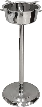 Prestige Import Group Hartford Smokin Ash 4 Stirrup Standing Polished Stainless Steel Ashtray