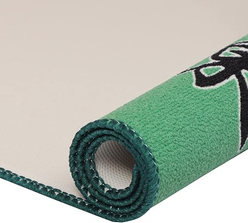 Miniatura 8 de Mahjong - Alfombrilla con 3 dados gratis, alfombrilla antideslizante (verde) 31.5 pulgadas de largo x 31.5 pulgadas de ancho (31.5 in x 31.5 in),