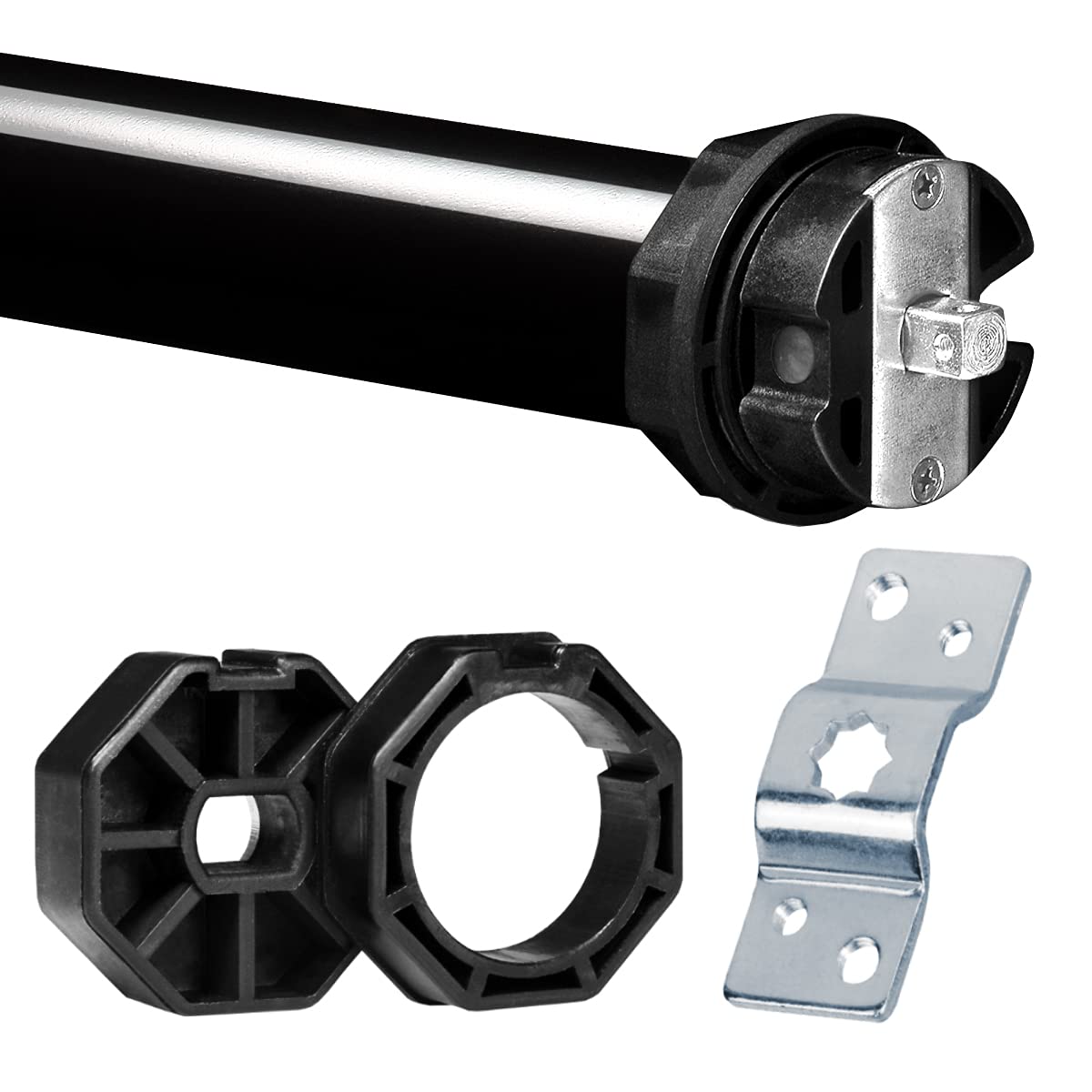NOBILY Elektronischer Rollladenmotor PE5 20/15-60(Zugkraft 20Nm/50kg) mit elektronischen Endabschaltern für 60mm Achkantwelle(SW60), Rollladenantrieb, leichte Montage, inkl. Motorlager und Adaptersatz