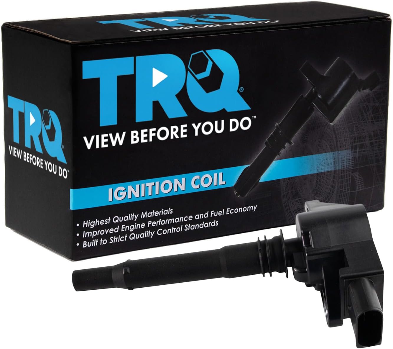 TRQ Ignition Coil Compatible with 2008-2014 Mercedes-Benz C63 AMG 2008-2010 CL63 AMG 2007-2008 CLK63 AMG 2007-2011 CLS63 AMG E63 AMG ML63 AMG 2007 R63 AMG S63 AMG 2009-2012 SL63 AMG 2011-2014 SLS AMG