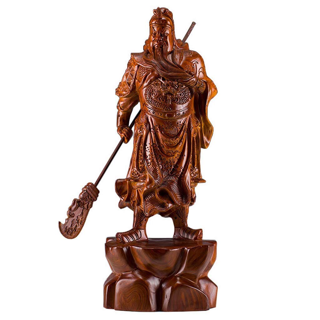 GRFITBuddha Ornaments Feng Shui Guan Gong Decoration Guan Gong Buddha Statue Wu Cai Shenye Statue Decoration Craft Gift Living Room Home Decoration for Tabletop Living Room Decor (Size : H40cm)