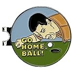 Balanced Co. Funny Golf Hat Clip with Enamel Magnetic Ball Marker (Go Home, Ball)