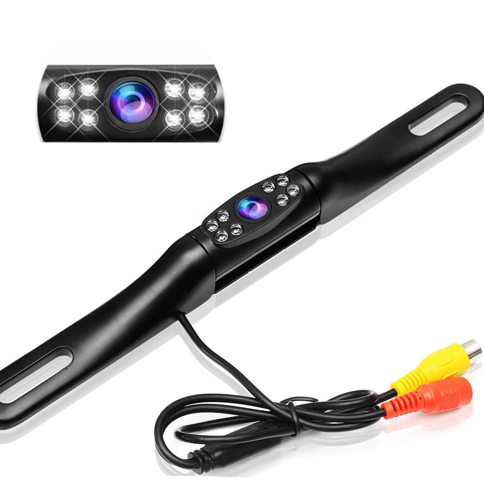 KASTWAVE HD Backup Camera, 170° View License Plate Camera, Waterproof, Night Vision for Cars, Trucks, SUVs, Trailers