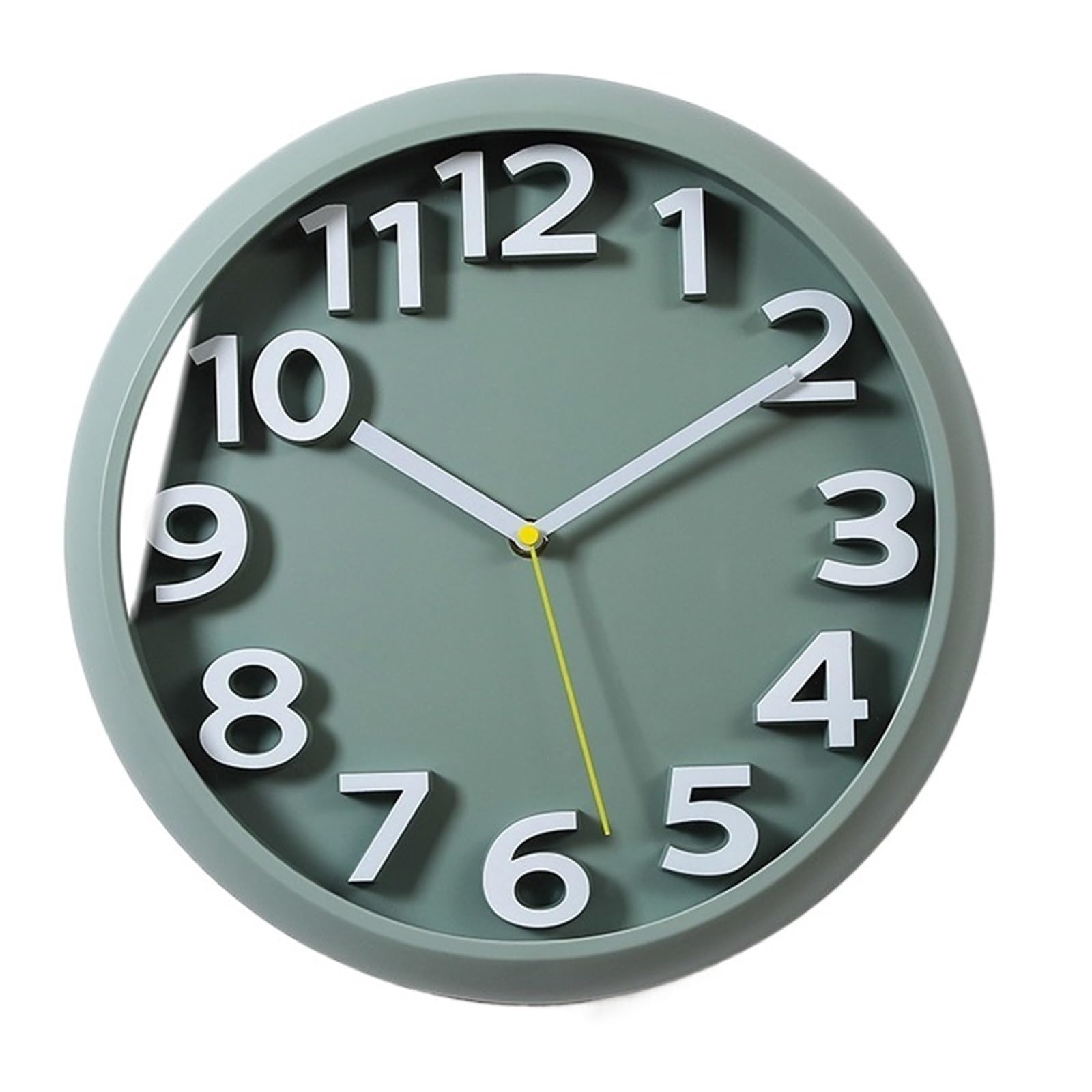 ZKALQECNF Living Room Wall Clock for Living Room Silent Operation Battery Powered Versatile Style(Matcha Green)