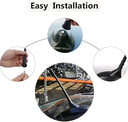 Miniatura 5 de Jamscar Antena corta compatible con Jeep Cherokee Grand Cherokee Liberty, Dodge Journey Crossroad Durango  reemplazo de antena trasera de techo de