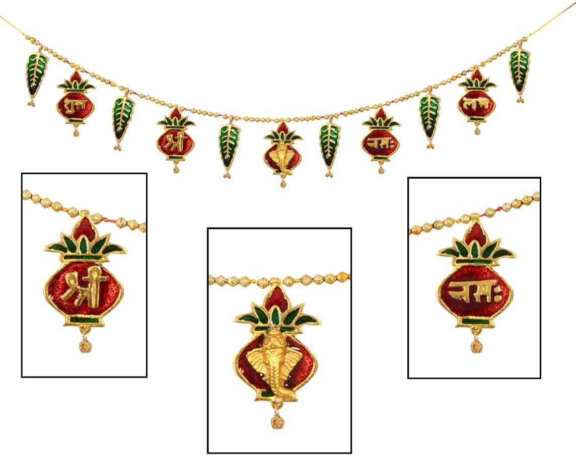 Amba Handicraft Door Hanging Toran Window Valance Dream Catcher Home Décor Interior Pooja bandanwaar Diwali Gift Festival Colorful Indian Handicraft Love.TORAN85