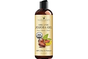 Handcraft Blends USDA Organic Jojoba Oil: Pure, Natural and Hexane-Free Liquid Gold