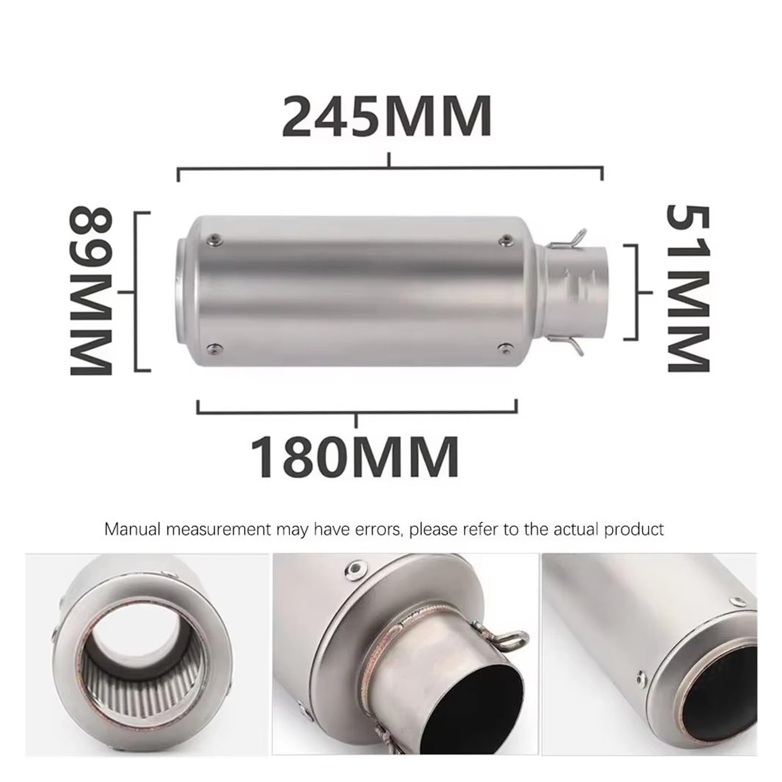 silencioso escape moto Para R1 R2 Para MT07 Para Kawasaki Para Z800 | Para Z900 para Ninja 400 Escape Moto 51MM/60MM tubo de Escape motocicleta modificado(60MM A2)