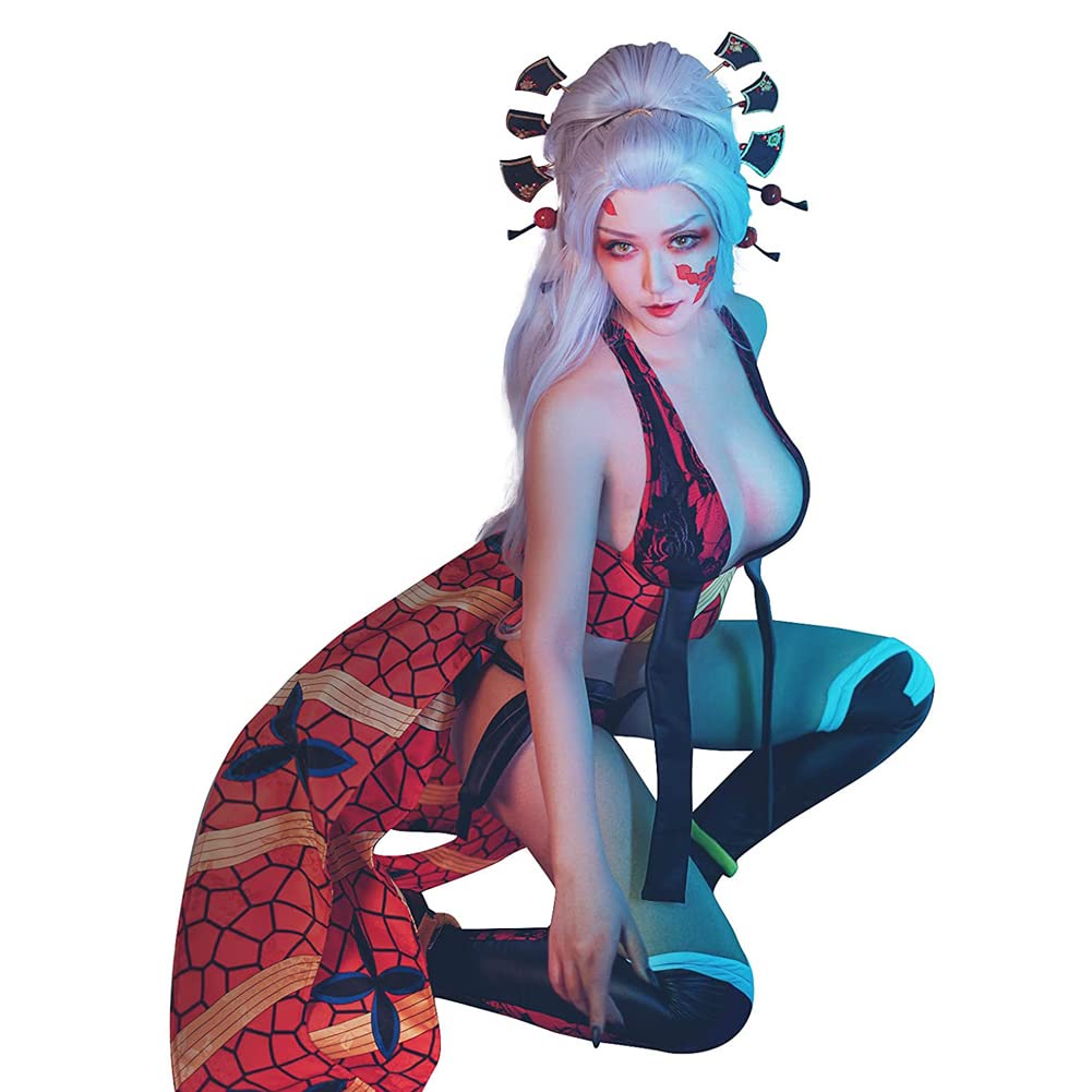 MROZULDaki Cosplay Costume Douma Enmu Dream Kimono Dress Coat Costume Suit Full Sets for Women
