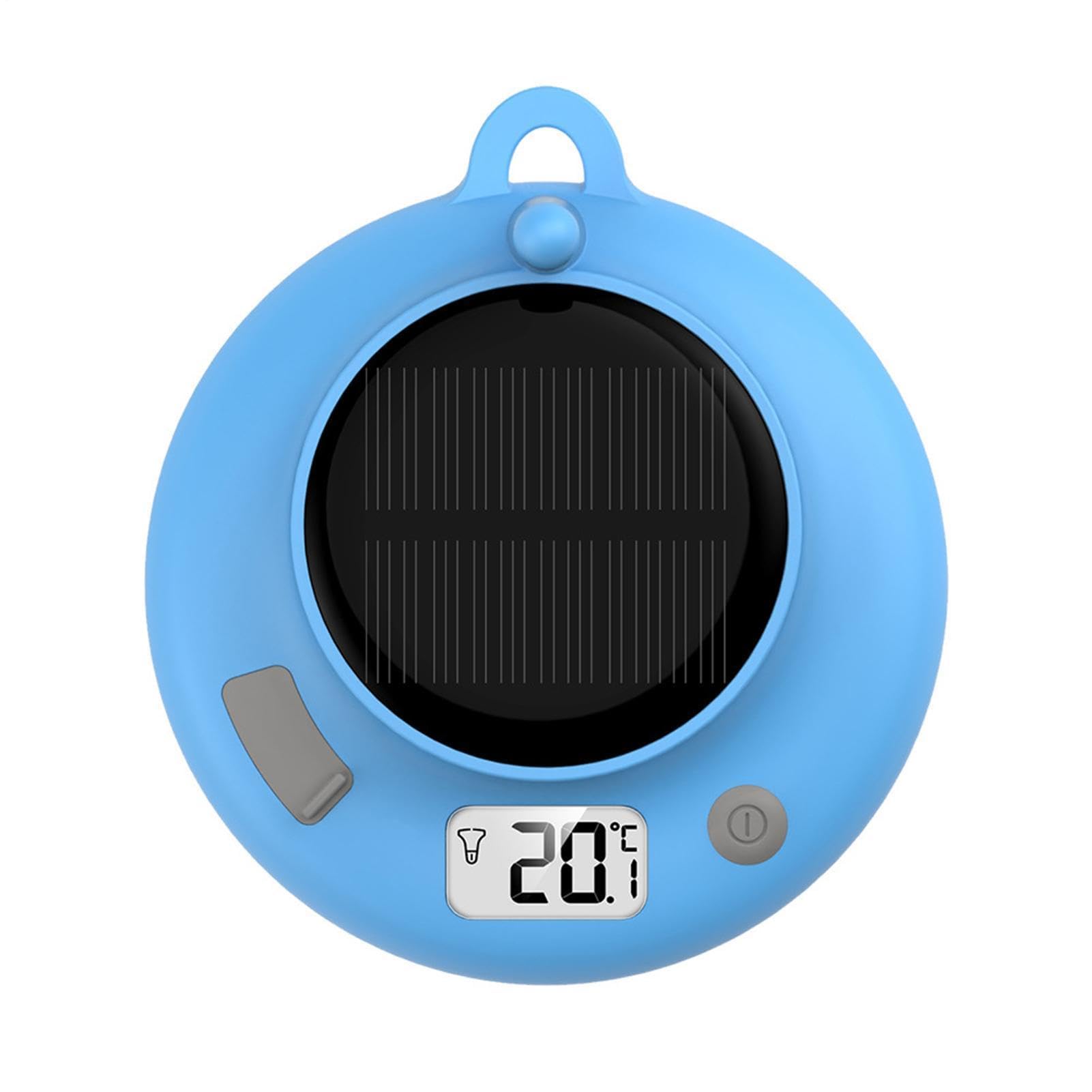Medidor de temperatura de piscina, monitor de temperatura inalámbrico impermeable para bañera de hidromasaje, fácil lectura para spa, estanque, acuario, uso doméstico y exterior