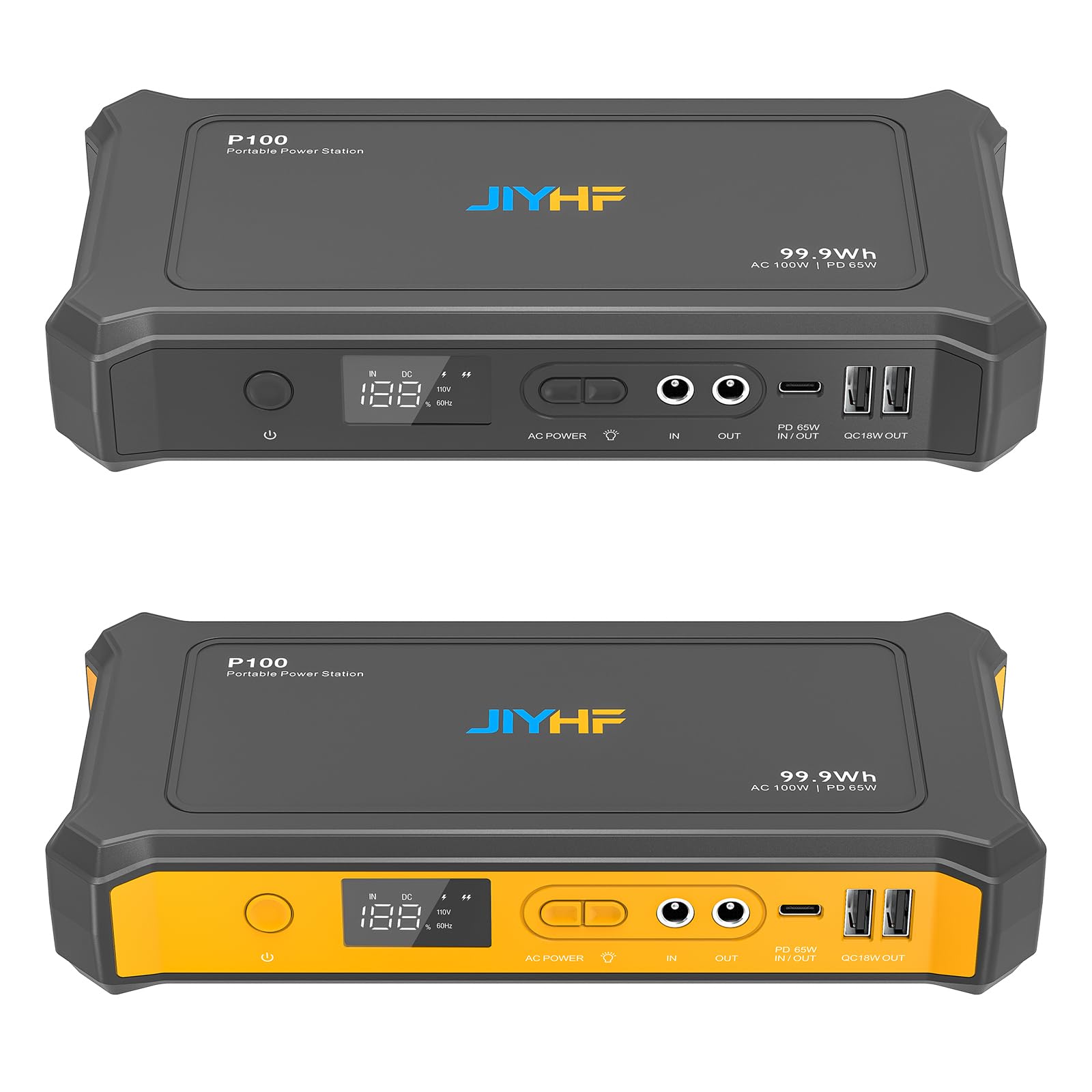 JIYHF Portable Power Bank with AC Outlet - 99 9Wh 27000mAh High Capacity Portable Power Station 100W AC