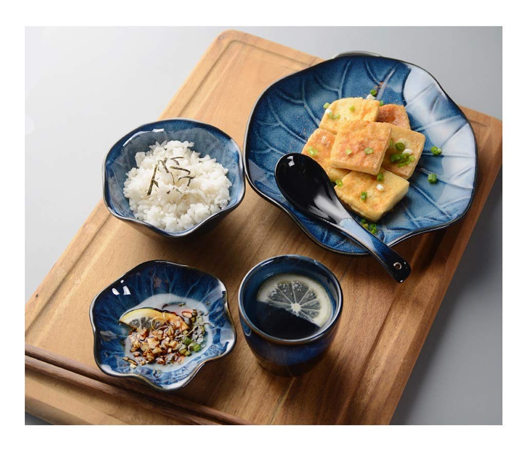 Service de Table Japonais en céramique pour la Maison, Un Restaurant, Ensemble Assorti de 5 Bols à Soupe décoratifs rétro pour hôtel