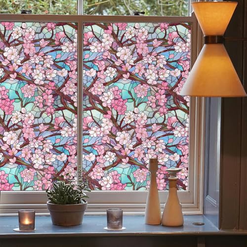 Vinilo Decorativo para Ventana 15.7x118 Pulgadas Azul Rosa miniatura 3