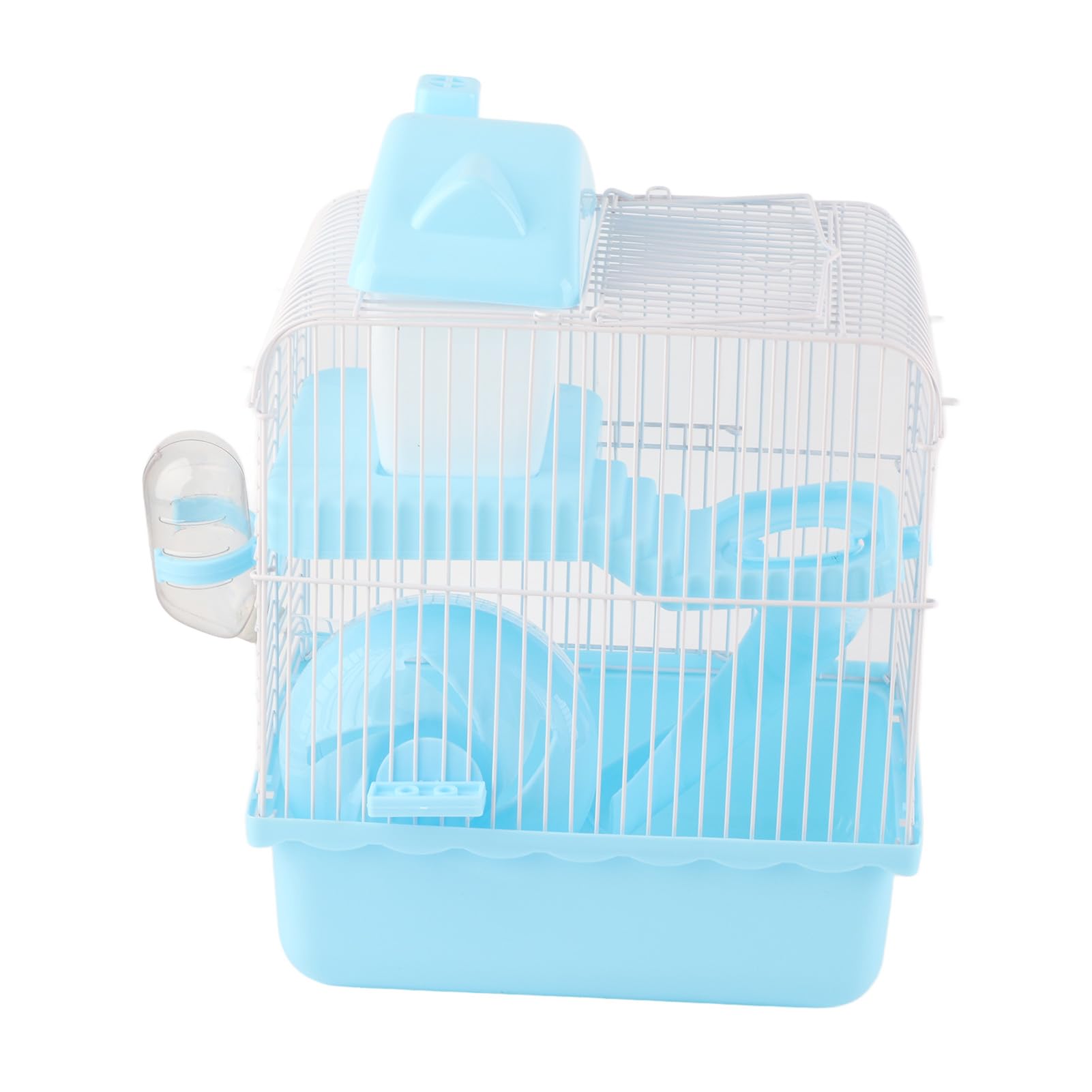 Jelquix Hamster Cage Spacious Design Easy to Clean for Pet Small Animals Suitable for Hamster, Guinea Pigs, Rabbits, Plastic, Wire (Blue)