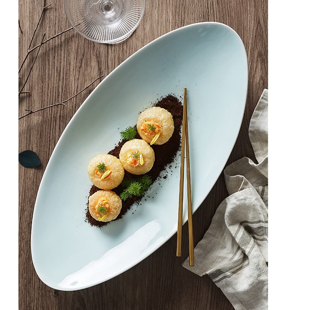 Talerze Obiadowe Talerz Śniadaniowy Taca Do Serwowania Ceramiczny Owalny Talerz Rybny Naczynie Głęboki Talerz Hotelowa Restauracja Hotelowa Zastawa Stołowa Talerz Na Zimne Dania