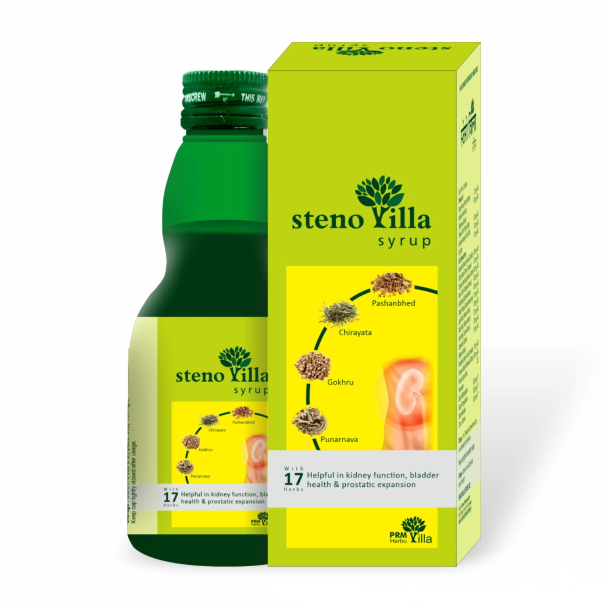Steno Villa Syrup Kidney Care Treat Urinary Tract Infections 200 ML Pack of 2-image-22